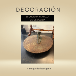 Escultura platillo de cerámica